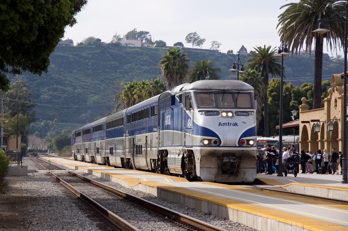 A train at Santa Barbara in February 2011 