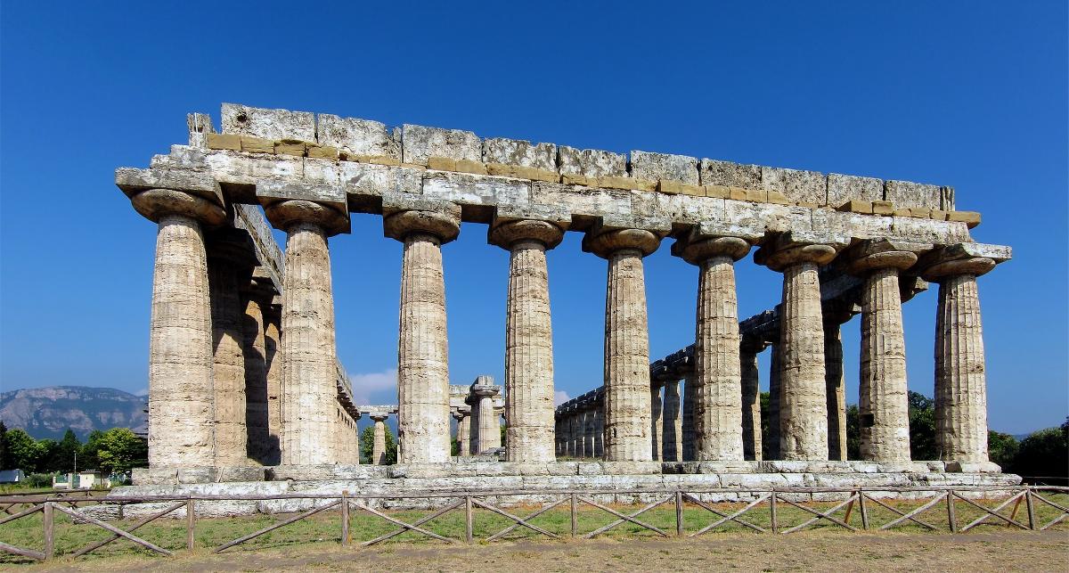 Le temple d'Héra à Paestum (Italie) 