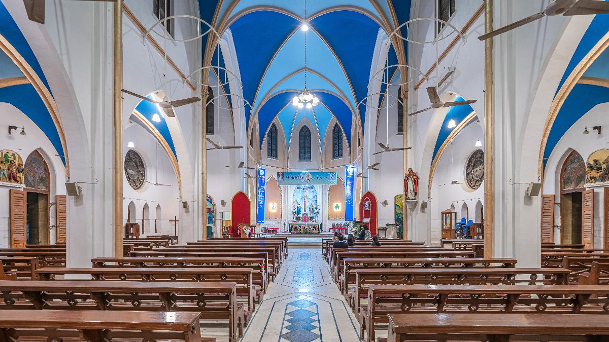Interior of Saint Patrick's Cathedral in Karachi, Pakistan 