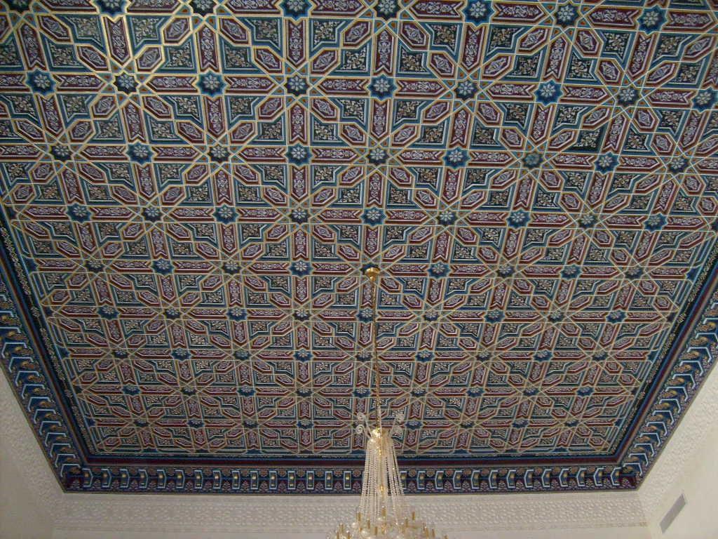 Plafond peint de la mosquée El Abidine de Carthage 