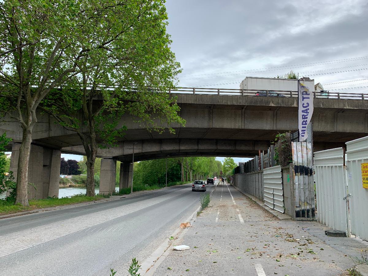 Pont sur la Seine de l'autoroute A86, L'Île-Saint-Denis 