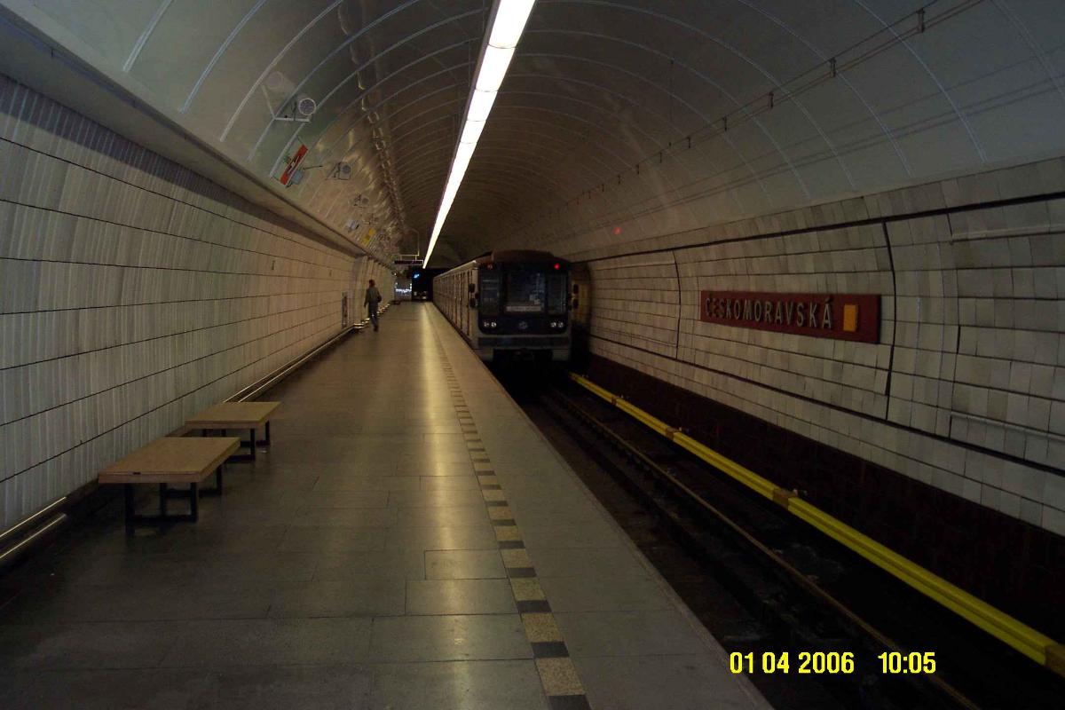 Metrobahnhof Ceskomoravská 