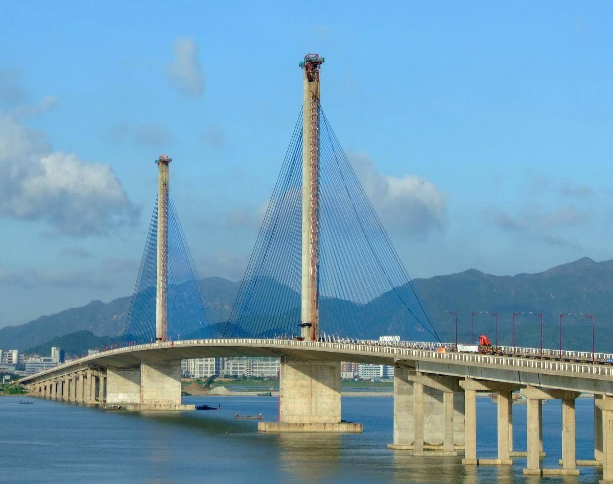 The Qi'ao Bridge in Zhuhai, China 