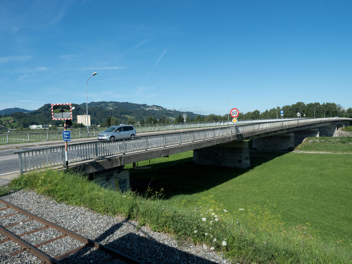 Rheinbrücke bei Brugg über den Rhein, Höchst AT – Lustenau AT 