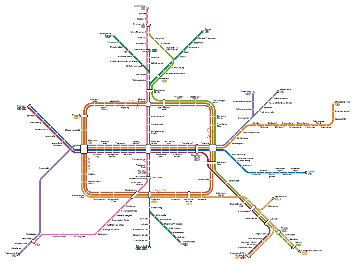 Netzplan der S-Bahn Berlin 