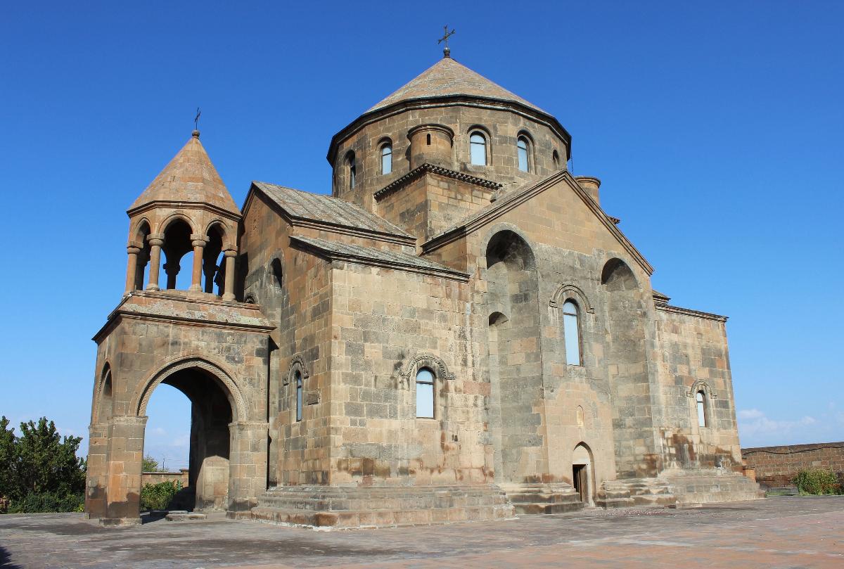 Saint Hripsimé Church southwest view, built 618 AD. Vagharshapat (Etchmiadzin), Armavir Province, Armenia 