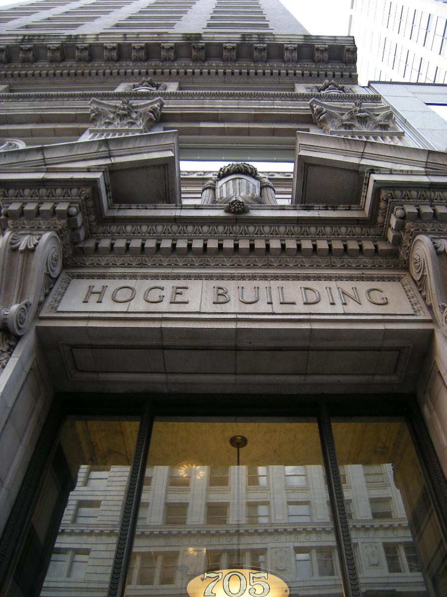 The Hoge Building, 705 Second Avenue, Seattle, Washington Built in 1911, Seattle's second steel-frame skyscraper (after the Alaska Building).