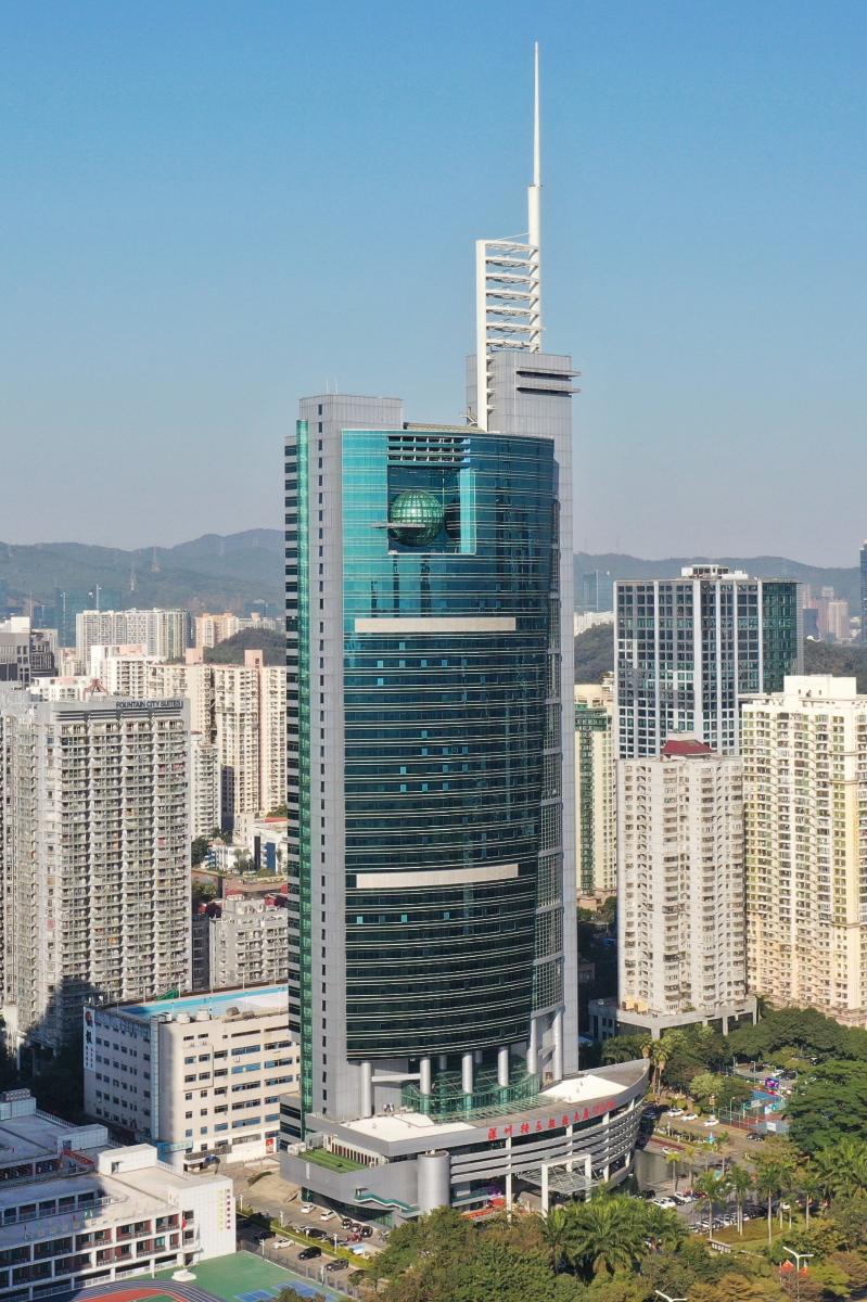 Shenzhen Special Zone Press Tower(262m) is located next to Shennan Avenue, Futian District, Shenzhen 