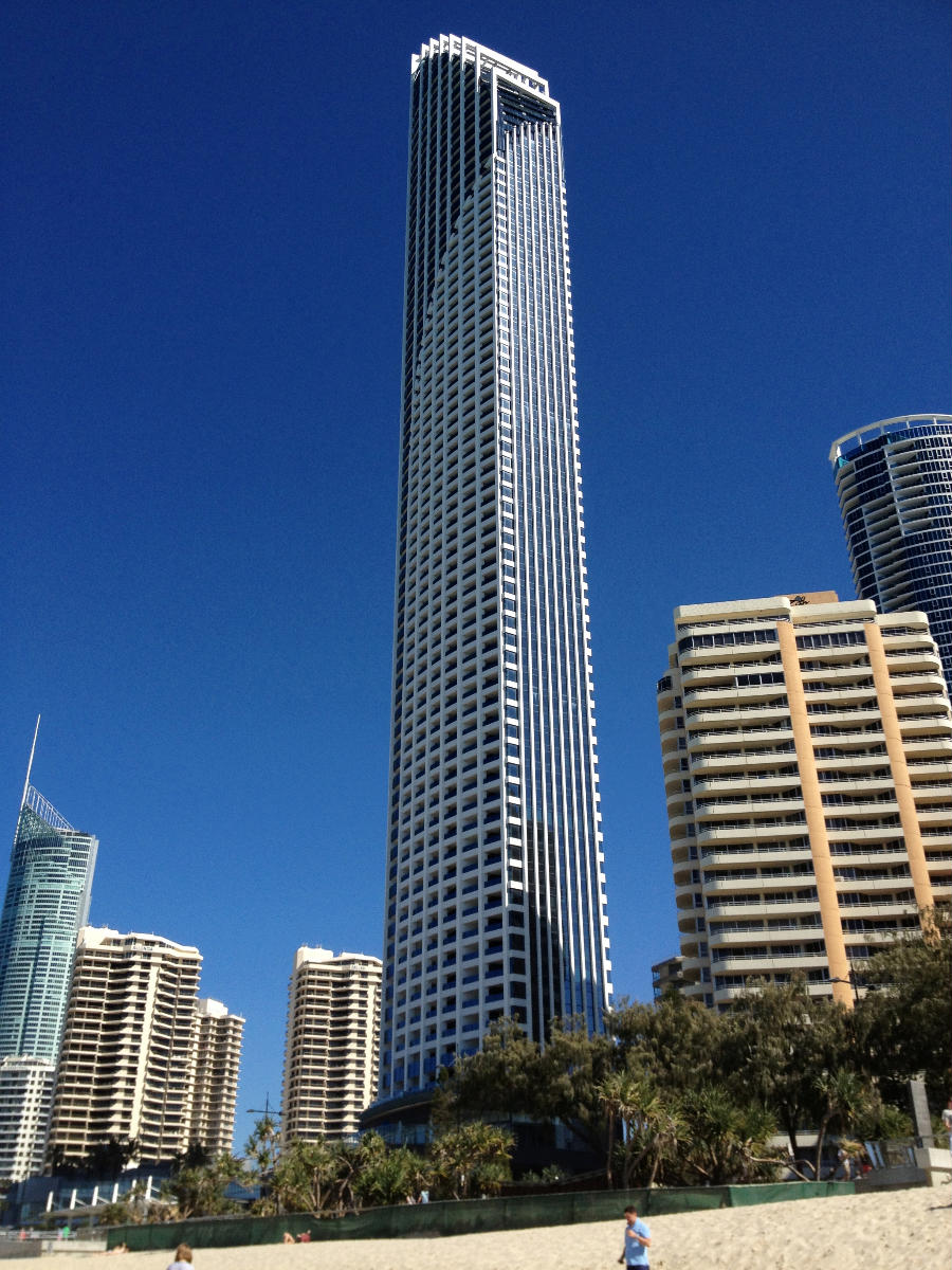 Soul (building) from Surfers Paradise beach, Queensland 