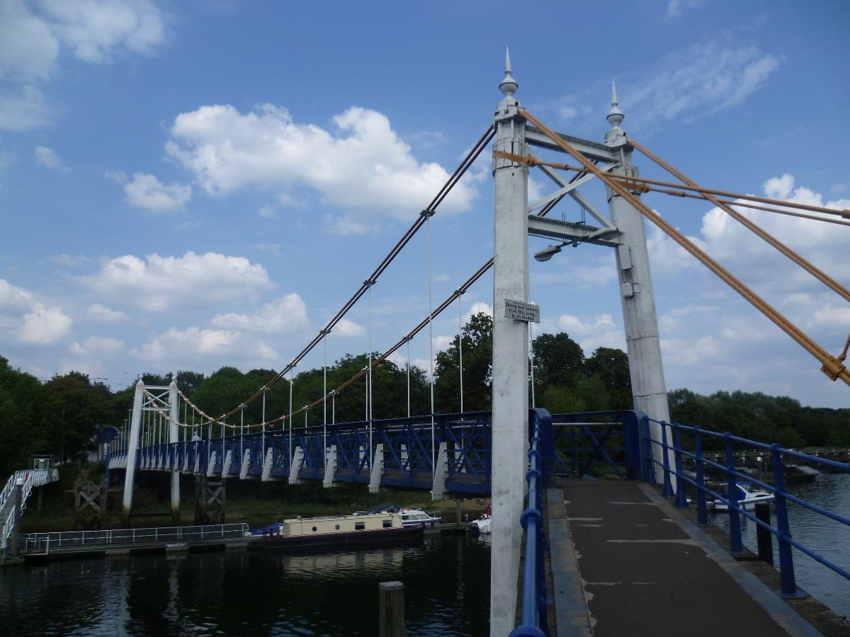 Suspension bridge at Teddington Weir  