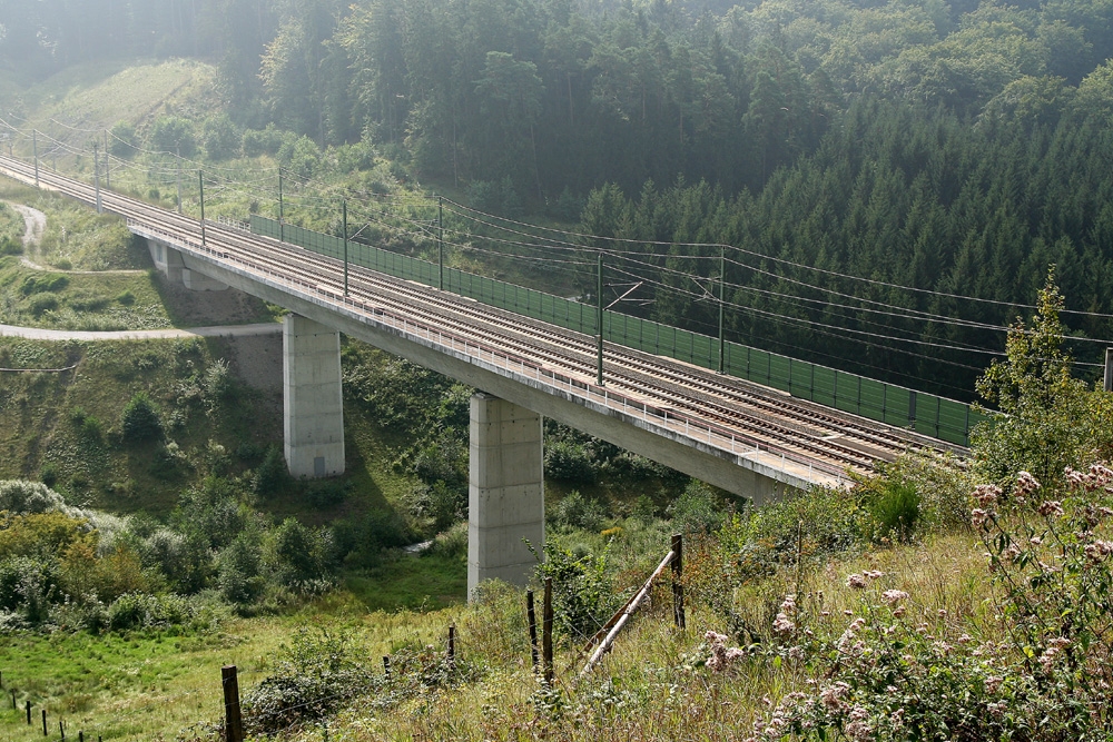 The Eisenbach valley bridge on the Cologne-Frankfurt high-speed railway line 
