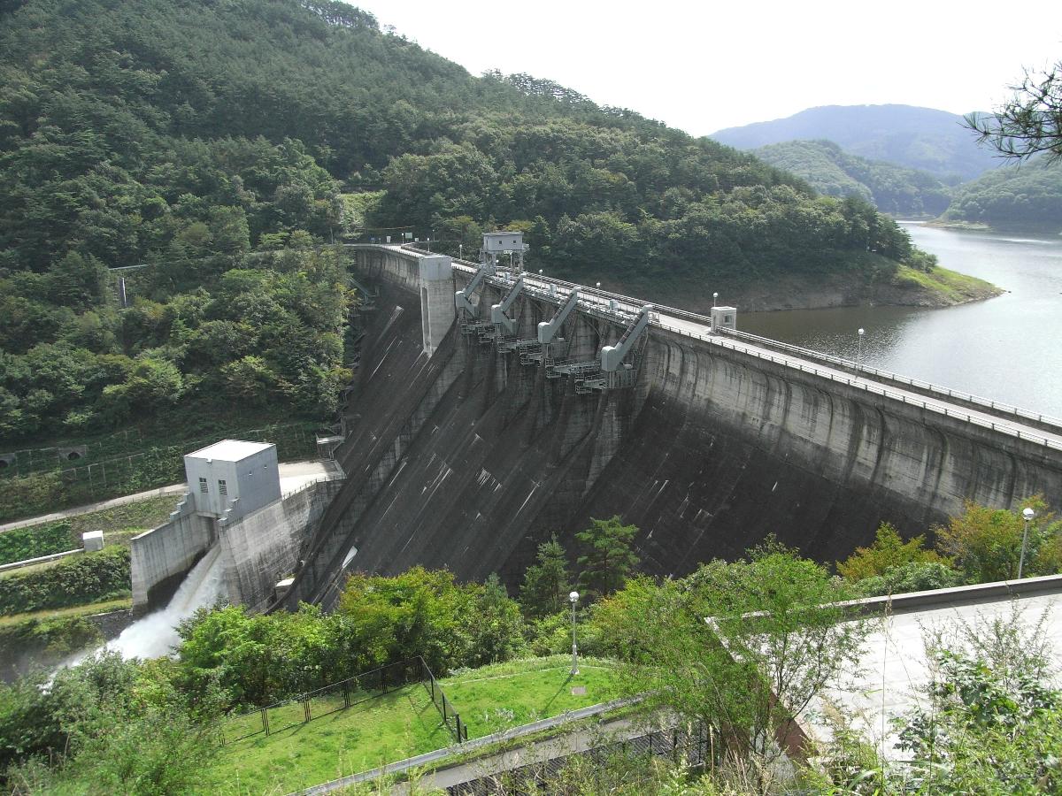 Tase dam on the Sarugaishi river in Iwate Prefecture, Japan 