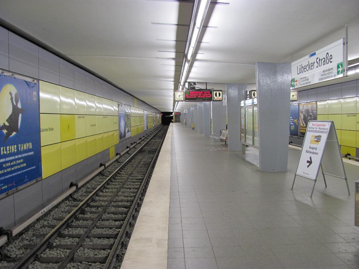 U-Bahnhof Lübecker Straße in Hamburg, Bahnsteig der U1 