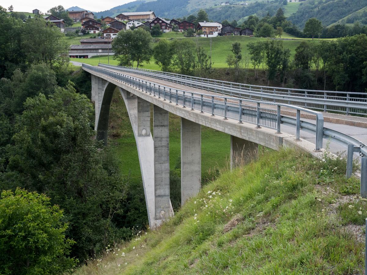 Valserrheinbrücke über den Valser Rhein, Uors GR - Surcasti GR 