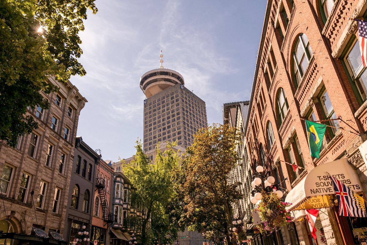 Harbor Center seen from Gastown, Vancouver, Canada 