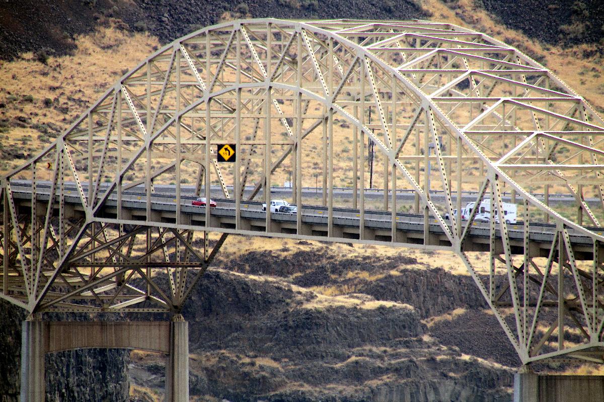 Vantage Bridge (I-90) over the Columbia River in central Washington. 