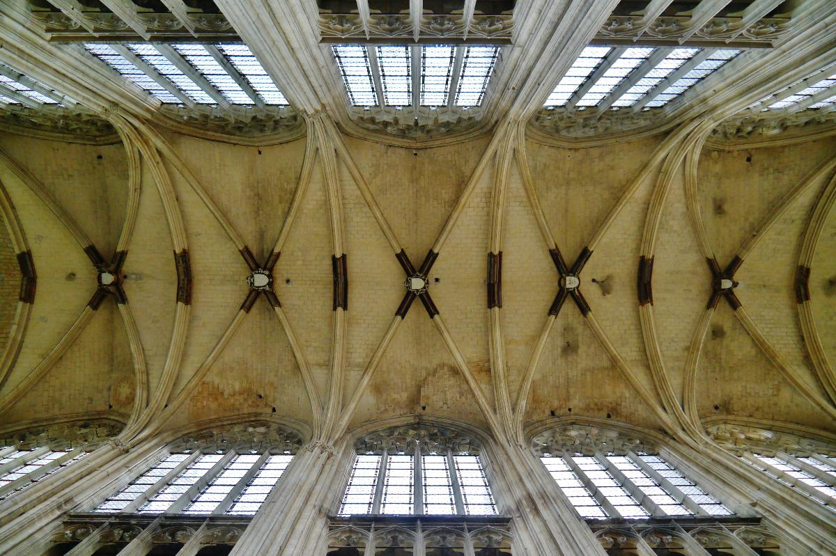 Gewölbe der Abteikirche der Heiligsten Dreifaltigkeit, Vendôme, Département Loir-et-Cher, Region Zentrum-Loiretal, Frankreich 