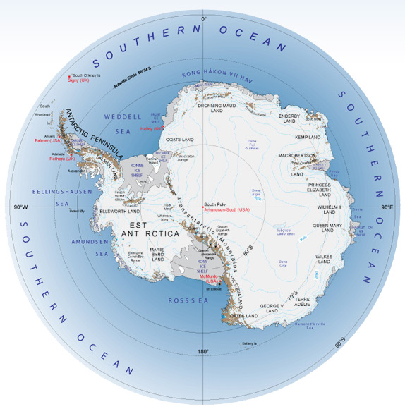 Antarctique - carte